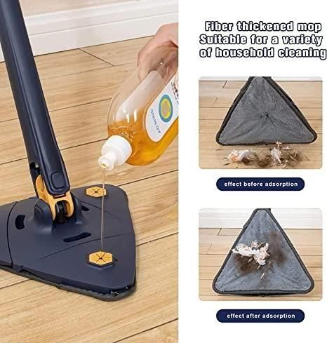 Blue Squeezing Triangle Cleaning Mop - INDIA CART