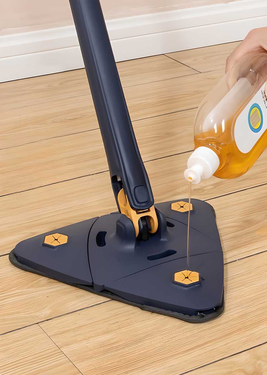 Blue Squeezing Triangle Cleaning Mop - INDIA CART