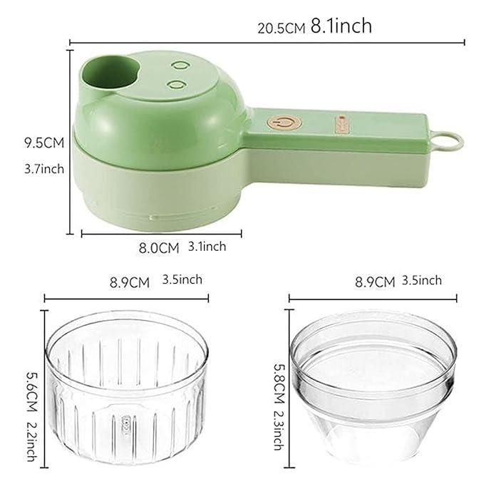 4 in 1 Portable Electric Vegetable Cutter Set - INDIA CART