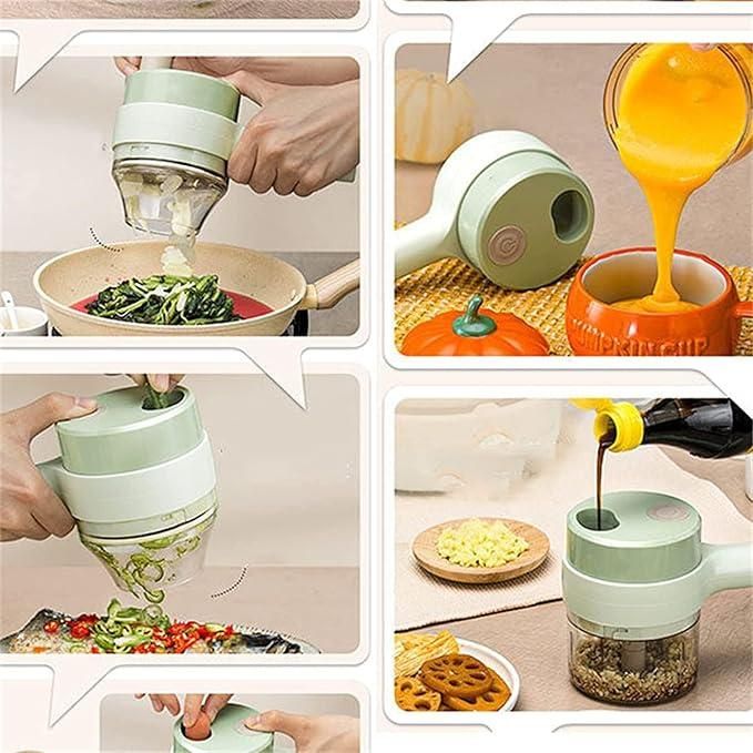 4 in 1 Portable Electric Vegetable Cutter Set - INDIA CART