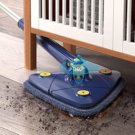 Blue Squeezing Triangle Cleaning Mop - INDIA CART