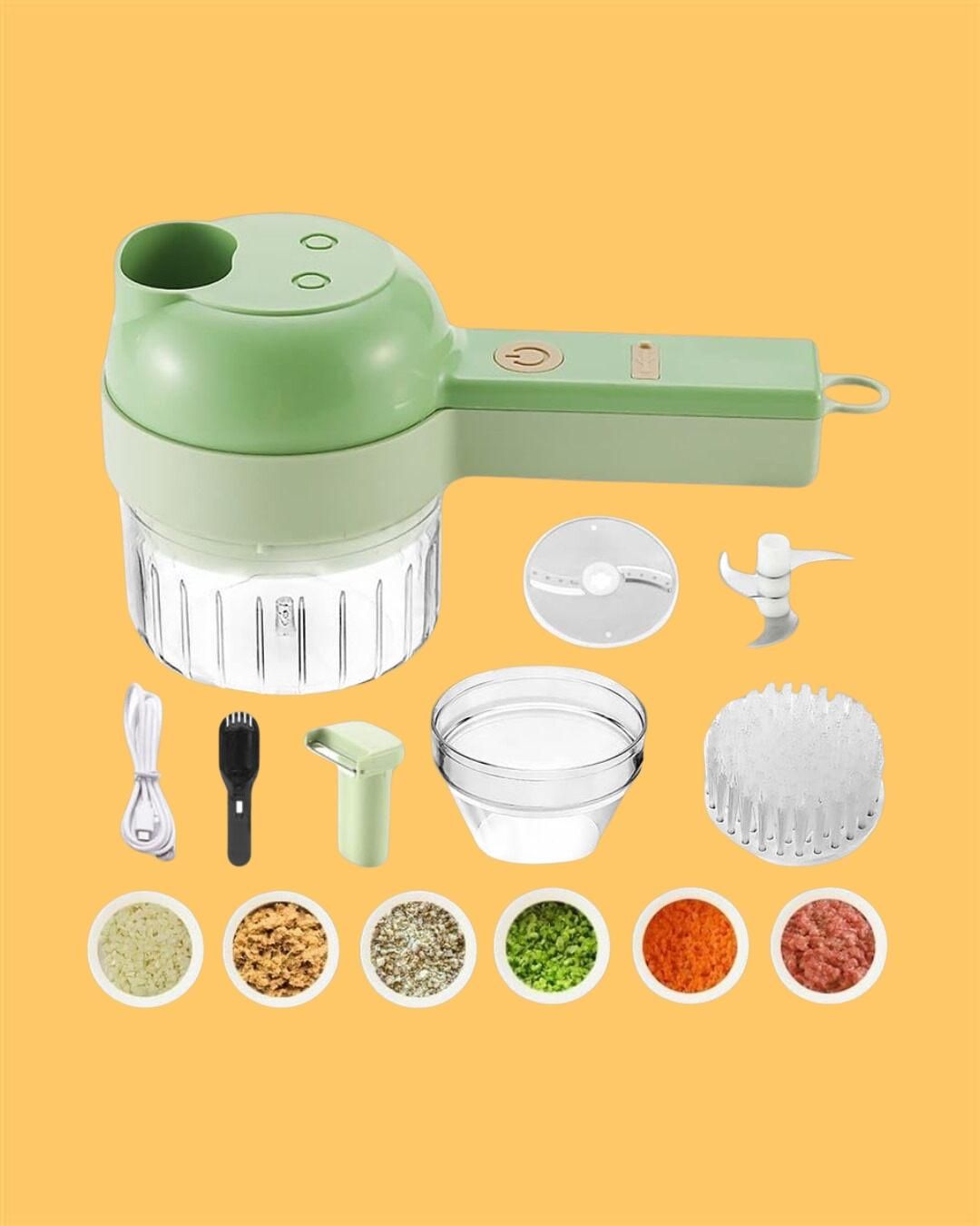 4 in 1 Portable Electric Vegetable Cutter Set - INDIA CART
