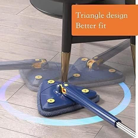 Blue Squeezing Triangle Cleaning Mop - INDIA CART