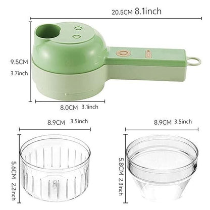 4 in 1 Portable Electric Vegetable Cutter Set - INDIA CART