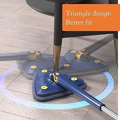 Blue Squeezing Triangle Cleaning Mop - INDIA CART